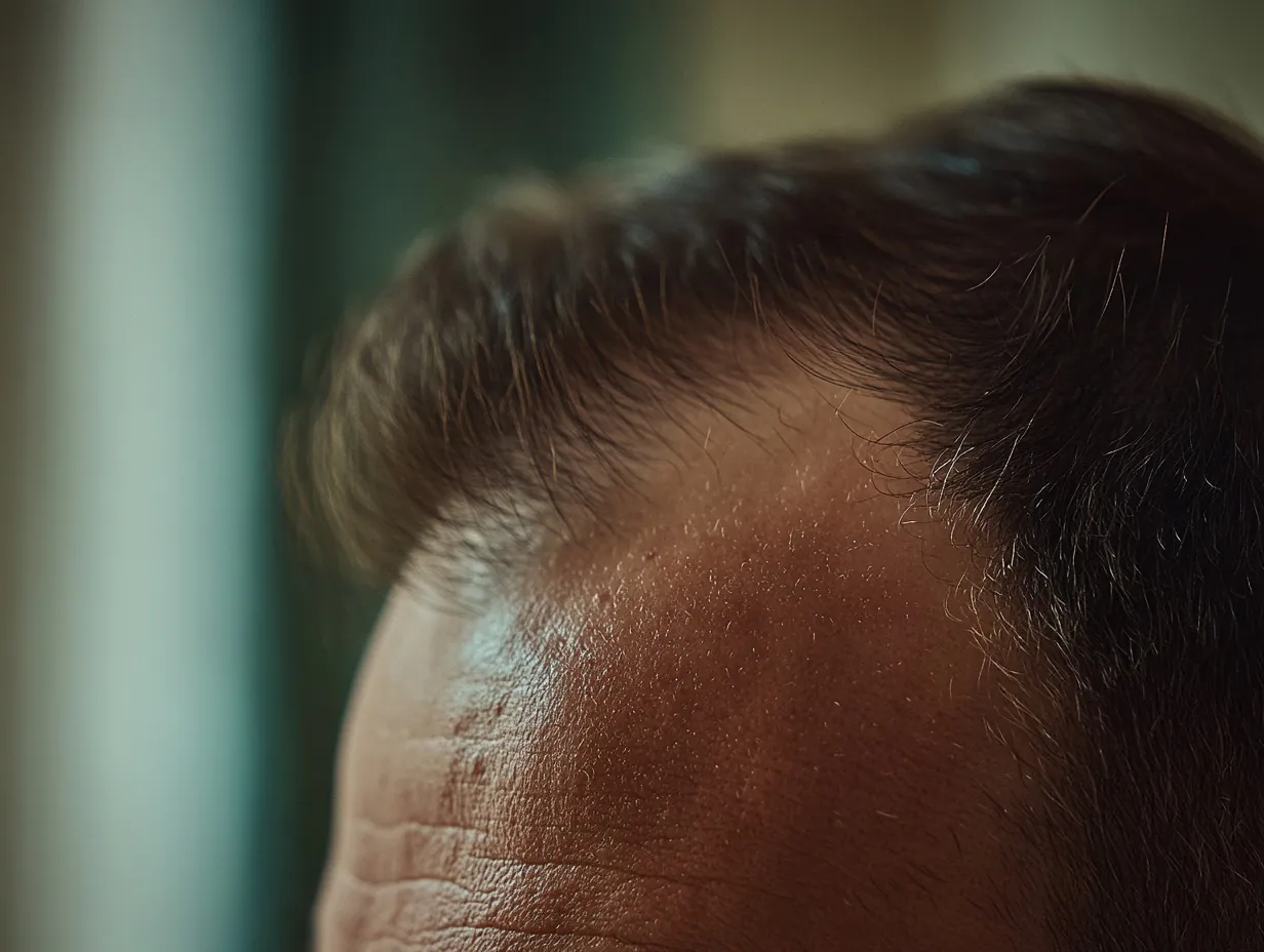 Cuir chevelu masculin — récession fronto-temporale