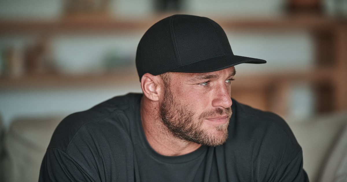 Homme d’une quarantaine d’années de profil, casquette noire et t-shirt sombre, dans un intérieur clair.